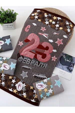 "Полотенце " 23 февраля стежка" 25*50 вид 4 (лен+хлопок)