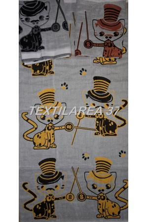 Полотенце "Кошки" 70*140 (лен+хлопок) вид 15