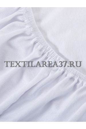 Простыня на резинке трикотажная (белая)