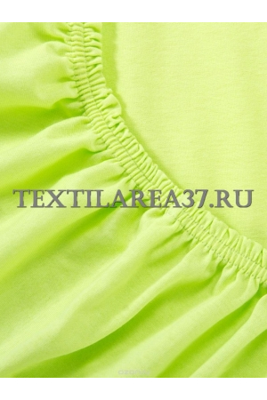 Простыня на резинке трикотажная (салатовая)